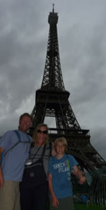 In front of the Tour Eiffel in Paris