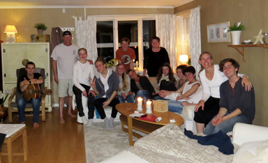 Sharing with the youth in Gamleby, Sweden.