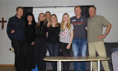 Sharing at a home group in Hassleholm, Sweden.