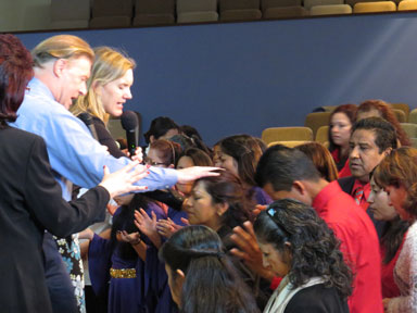 The Holy Spirit moves during the ministry time